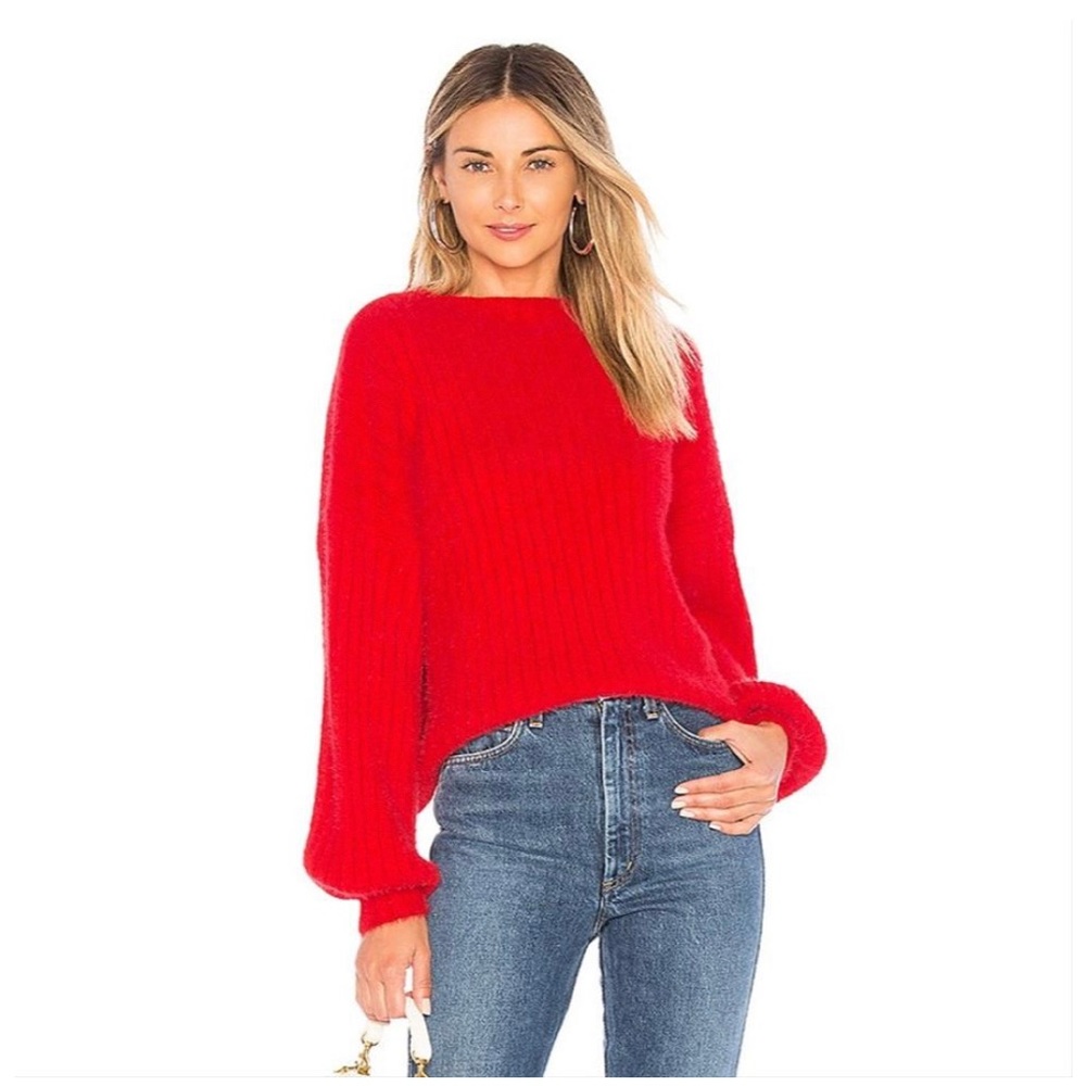 Lovers & Friends red knit sweater